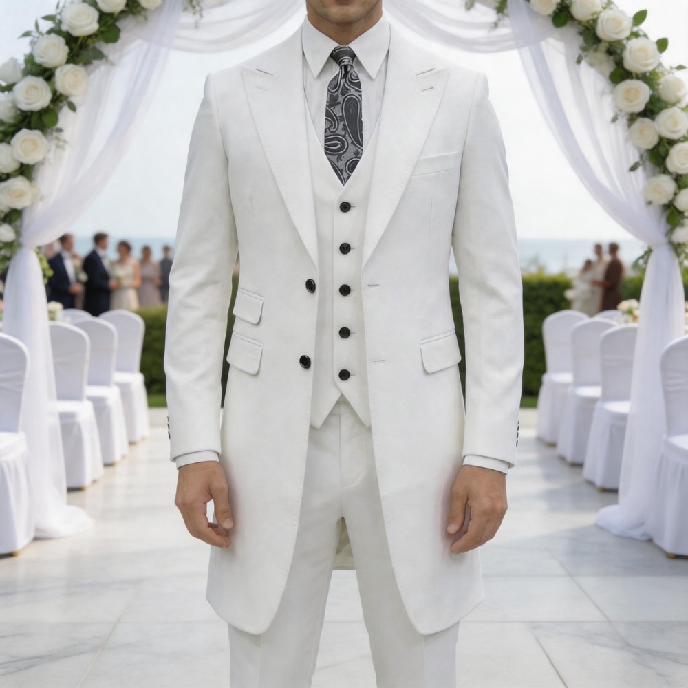 Men Formal Wear In Summer - Slim Fit 3 Pieces Formal Men
