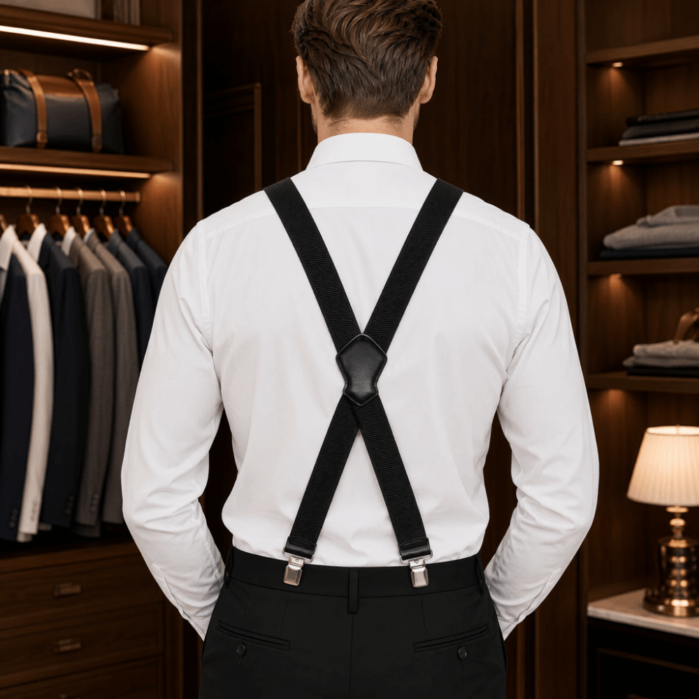 Suspender Clip Formal - Fashion Elastic Heavy Duty Suspenders Breathable