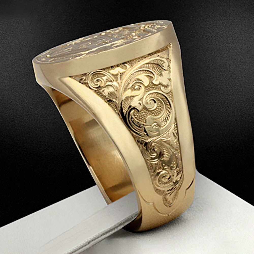 Men'S Formal Wear For Engagement - S925 Sterling Silver Ring Plated 18K