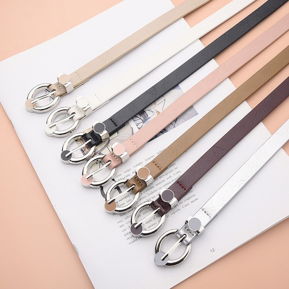 Formal Belt Leather Thin - Fashion Alloy Pin Buckle Thin Waist