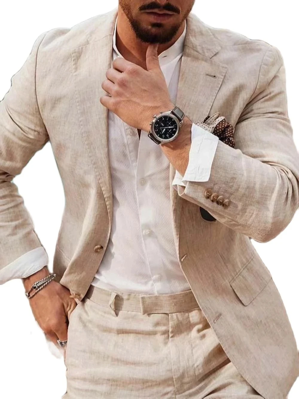 Summer Beach Business Linen Me - đánh giá và giá Men Formal Wear In Summer