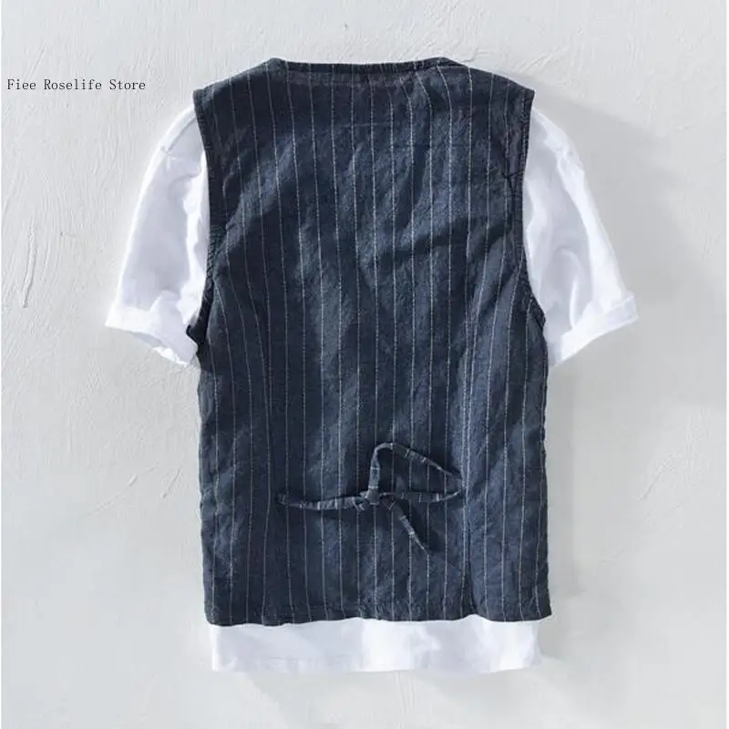 British Casual Linen Vest for  - đánh giá và giá Men Linen Formal Wear