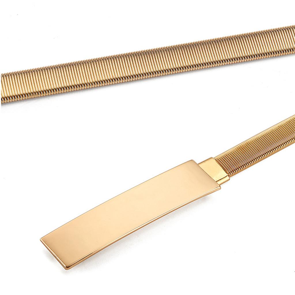 Skinny Elastic Waist Belt Gold - đánh giá và giá Formal Belt Leather Thin