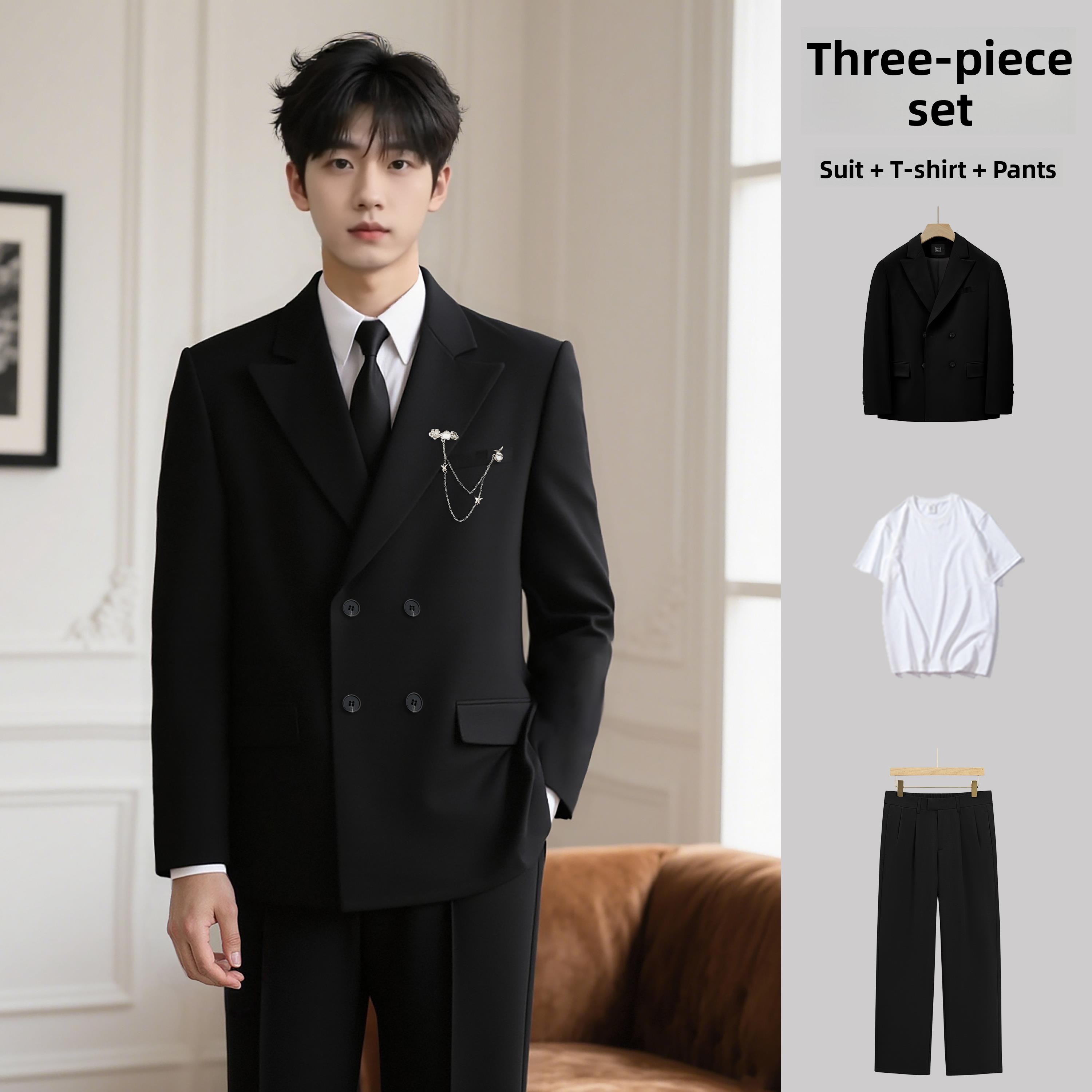 Elegant Double-Row Buttoned Su - đánh giá và giá Men'S Formal Wear For Engagement