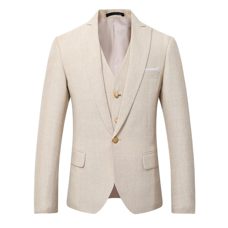 Beige Ivory Men Suit Casual Li - đánh giá và giá Men Linen Formal Wear