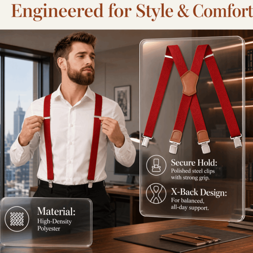 Elastic Heavy Duty Suspenders  - đánh giá và giá Suspender Clip Formal