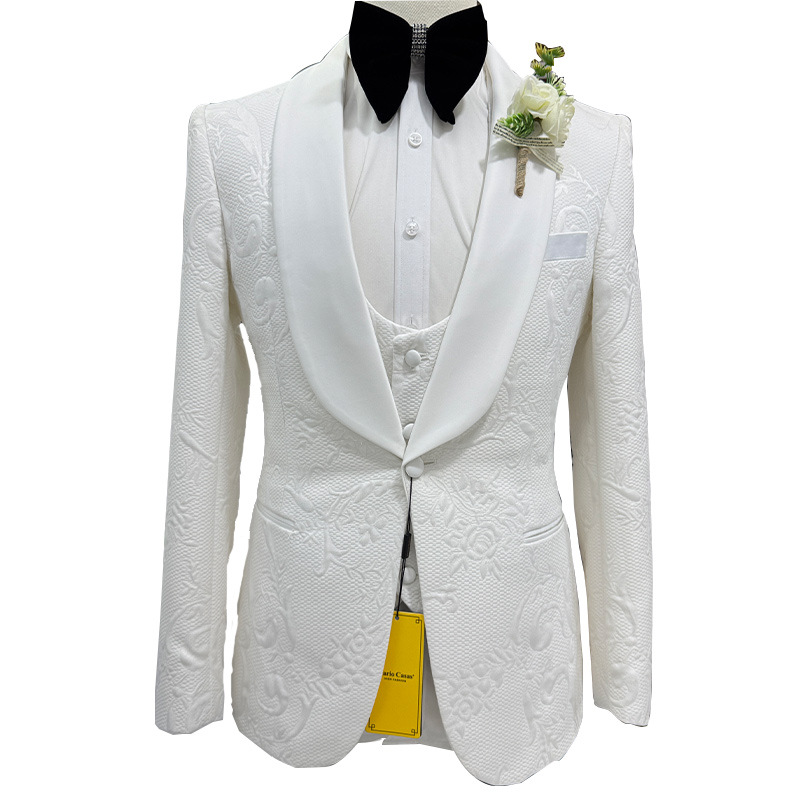 Men Wedding Suit White 3 Piece - đánh giá và giá Men Formal Wear Jacket