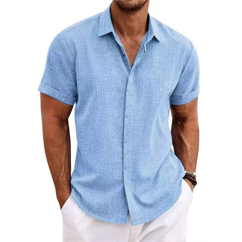Men's Fashion Casual Solid Col - đánh giá và giá Men Linen Formal Wear