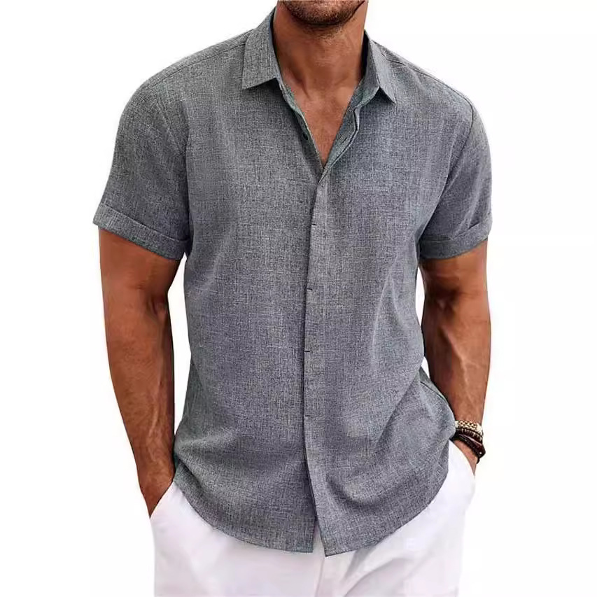 Men's Fashion Casual Solid Col - đánh giá và giá Men Linen Formal Wear