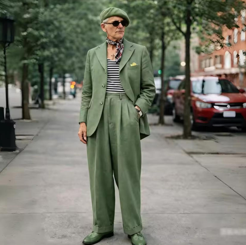 Brown Linen Men Suits 2 Pieces - đánh giá và giá Men Formal Wear Brown
