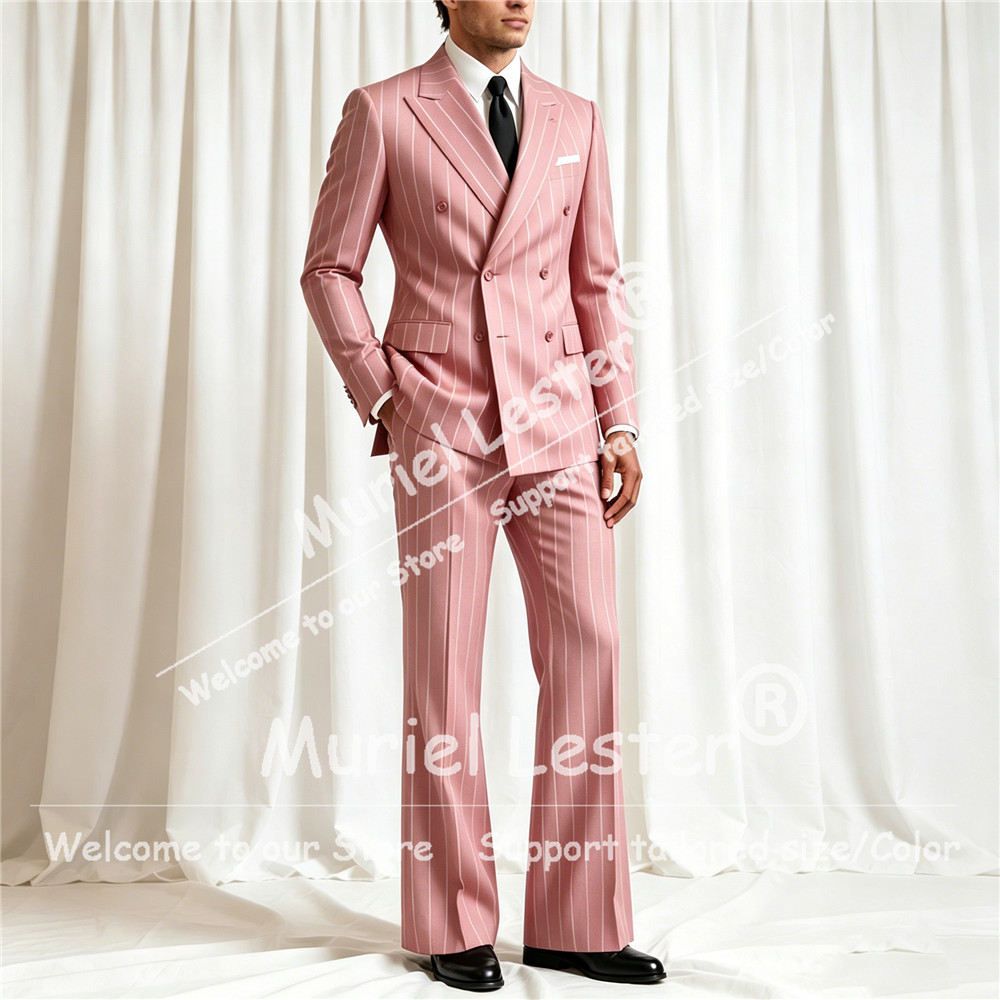 Elegant Stripes Suit Men 2 Pie - đánh giá và giá Men Formal Wear Jacket