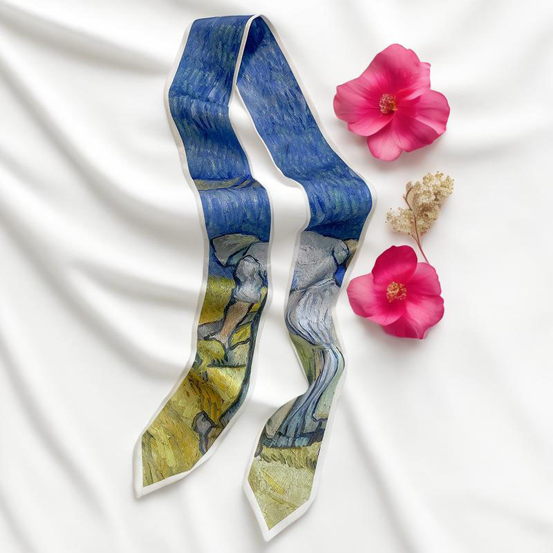 Prints Long Hairband Skinny Ne - đánh giá và giá Silk Tie Woven