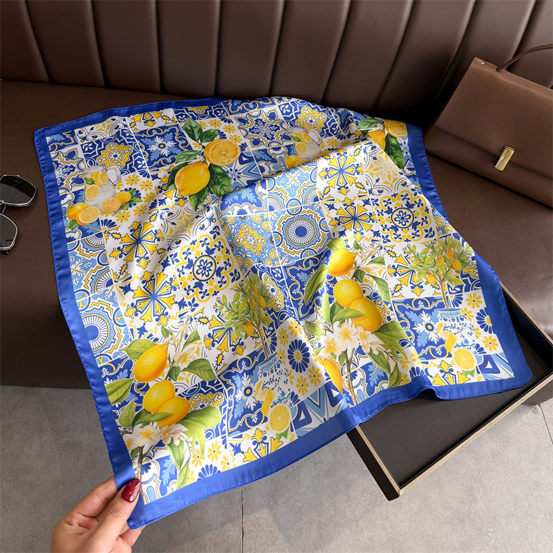 2026 New Fruit Print Silk Squa - đánh giá và giá Silk Tie Woven