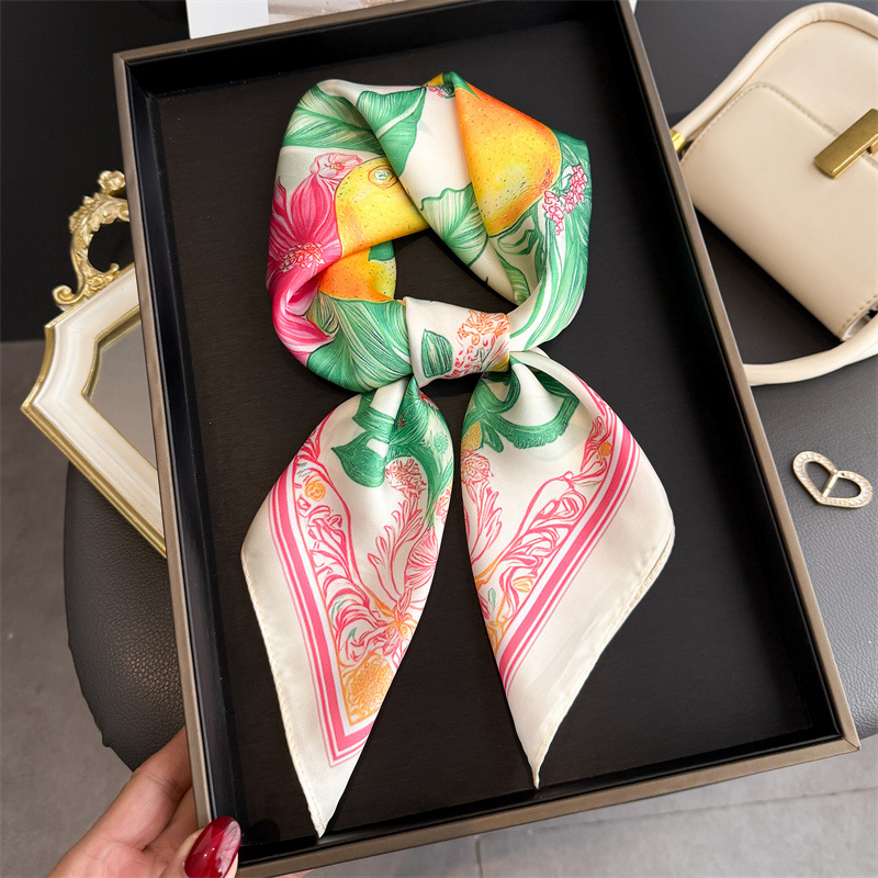 2026 New Fruit Print Silk Squa - đánh giá và giá Silk Tie Woven