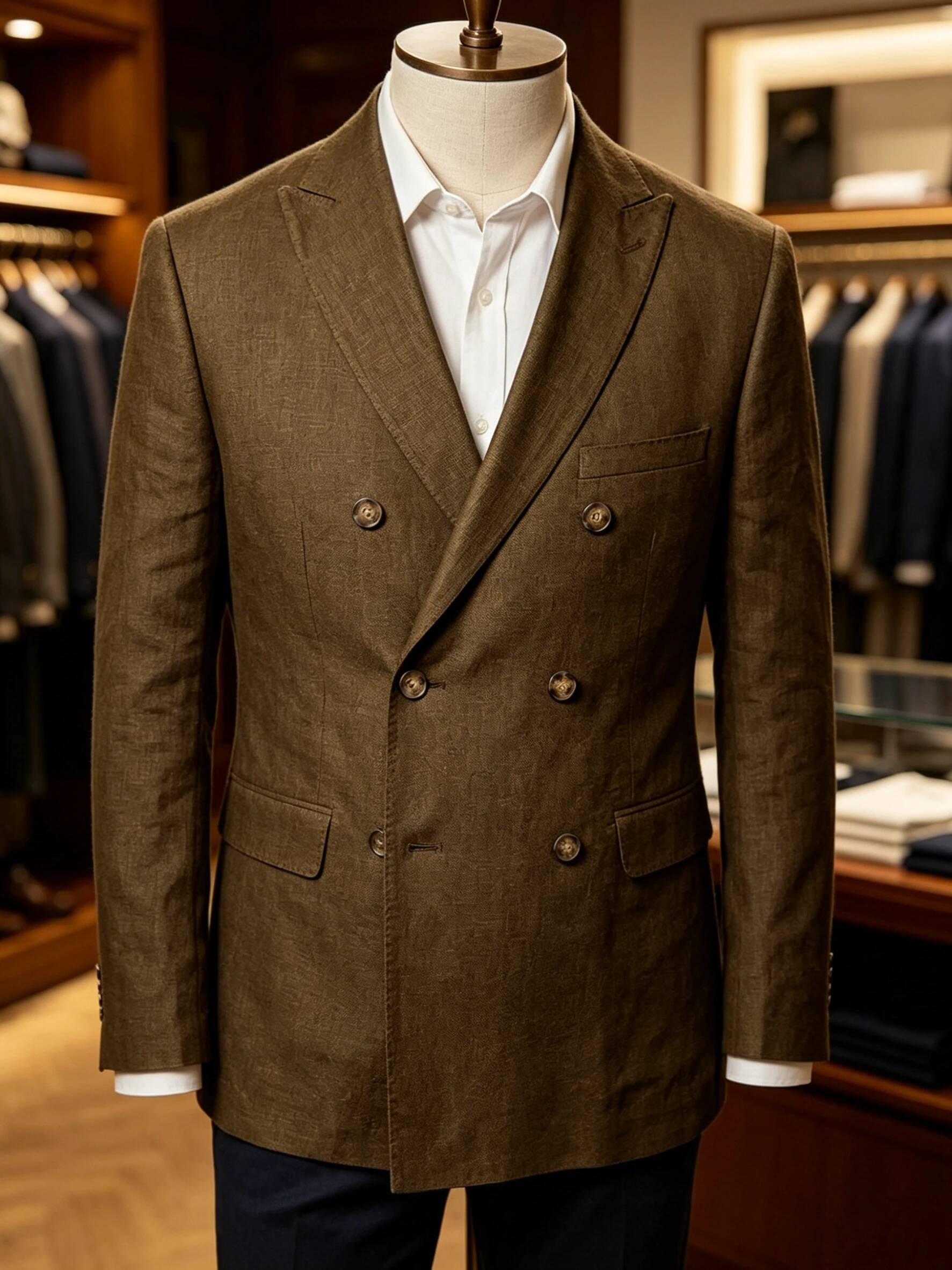 Men's Sport Coat Summer Double - đánh giá và giá Men Linen Formal Wear