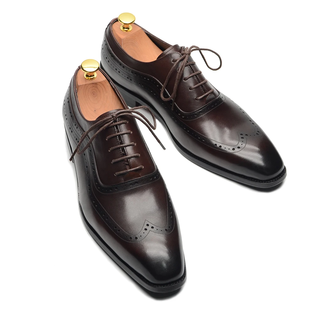 Luxury Mens Wingtip Oxford Dre - đánh giá và giá Men Formal Wear Brown