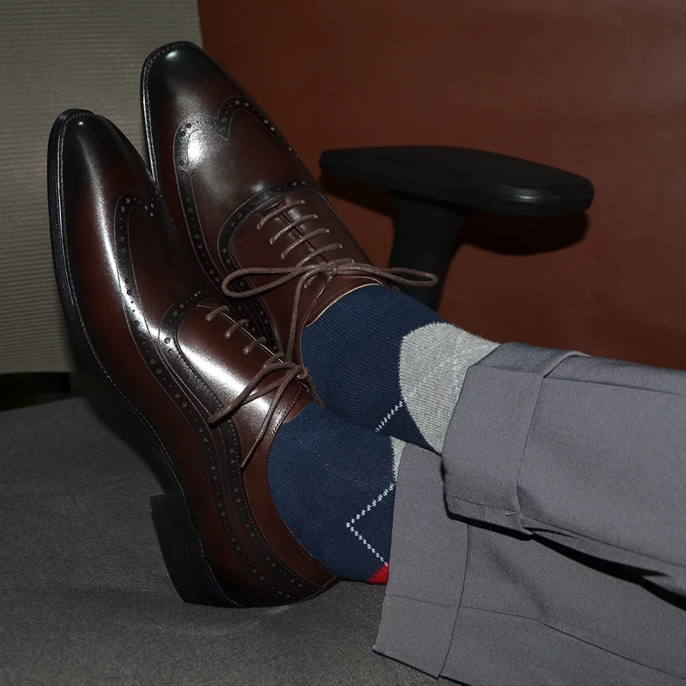 Luxury Mens Wingtip Oxford Dre - đánh giá và giá Men Formal Wear Brown