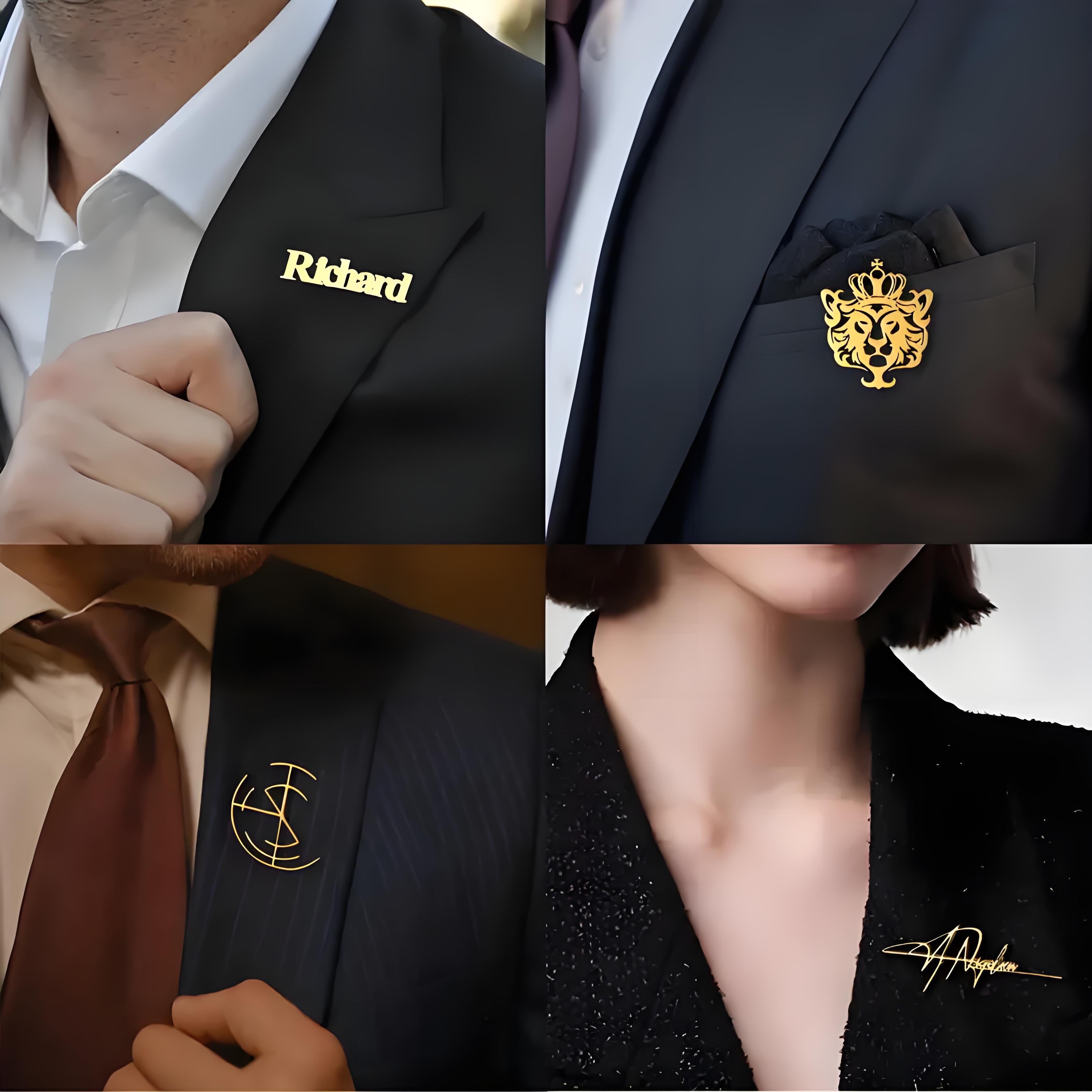 High - End Custom Logo Brooch  - đánh giá và giá Men'S Formal Wear Jewelry