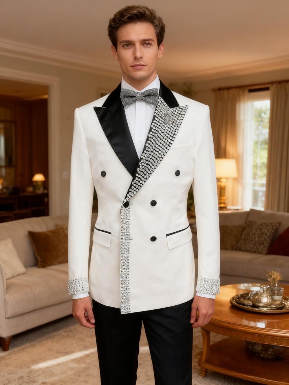 Dazzling Luxury Beaded Men's S - đánh giá và giá Men'S Formal Wear For Engagement