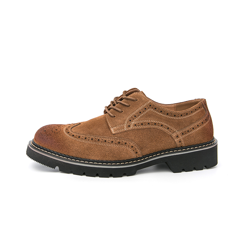 Men's Brown Suede Brogue Oxfor - đánh giá và giá Men Formal Wear Brown